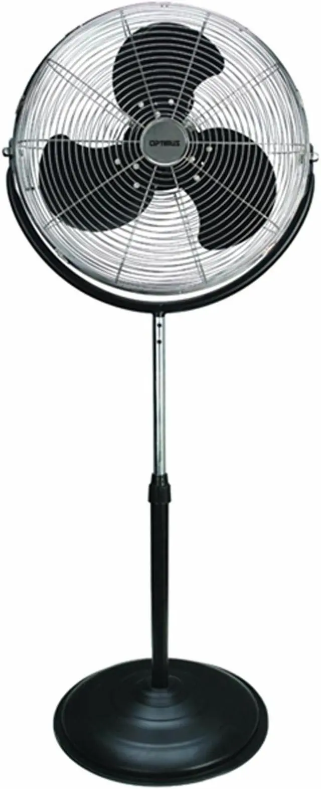 Alt view image 3 of 6 - Optimus 18 in. Stand Fan Industrial Chrome Grill - Black - F4184