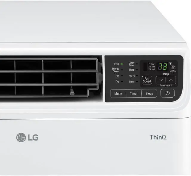 Alt view image 6 of 14 - LG LW1022IVSM Smart Window Air Conditioner with 10000 Cooling BTU, 450 sq. ft. Cooling Area, 215 CFM, 4 Cooling Speed, Remote Controller, 115 Volts, SmartThinQ Works with Google Assistant/Amazon Alexa