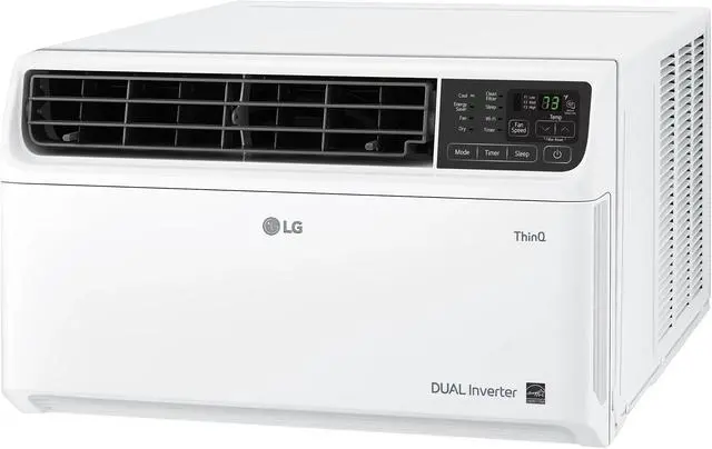 Alt view image 7 of 14 - LG LW1022IVSM Smart Window Air Conditioner with 10000 Cooling BTU, 450 sq. ft. Cooling Area, 215 CFM, 4 Cooling Speed, Remote Controller, 115 Volts, SmartThinQ Works with Google Assistant/Amazon Alexa
