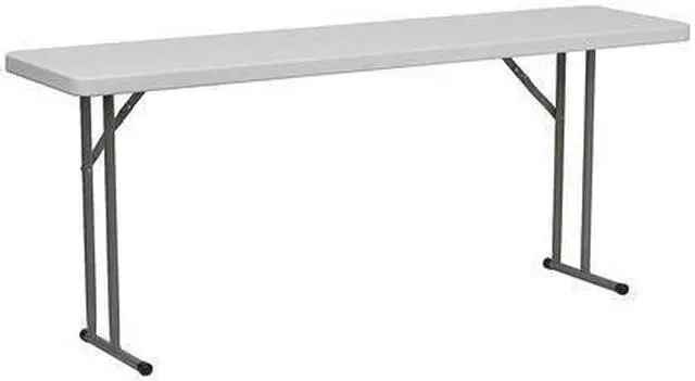 Alt view image 4 of 19 - 30''W x 72''L Granite White Plastic Folding Table