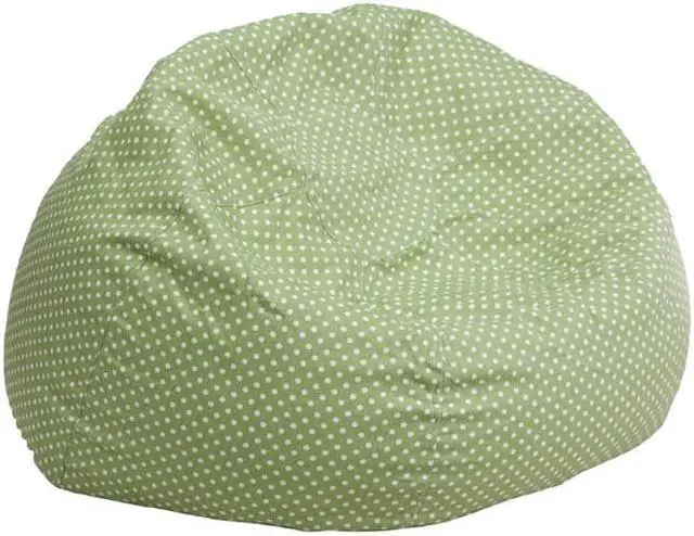 Alt view image 4 of 14 - Small Green Dot Bean Bag Chair for Kids and Teens