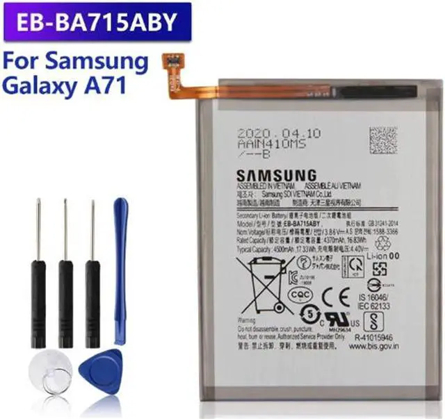 Main image of Replacement Battery for Samsung Galaxy A71 Battery, SM- A7160 A715F Battery, EB-BA715ABY