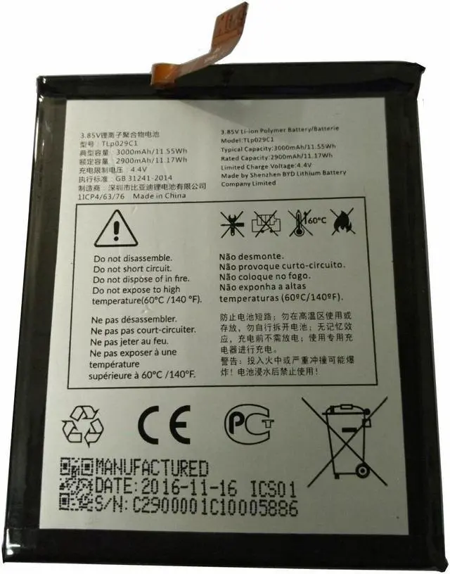 Main image of Replacement Battery for Blackberry Key2 LE / Alcatel A30 Fierce A30 Plus OT-5049S Battery, TLP029C1