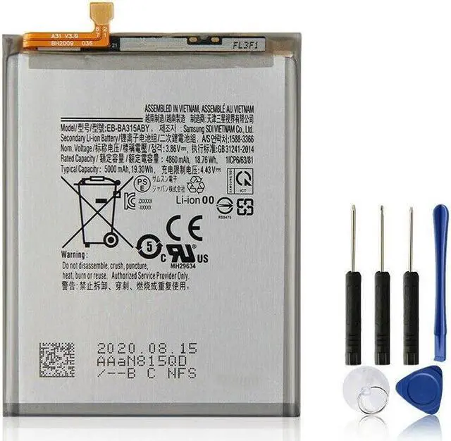 Main image of Replacement Battery for Samsung Galaxy A31 4G (A315) / A22 4G (A225) / A32 4G (A325)
, SM- A315 A315F Battery, EB-BA315ABY EB-BA315ABE