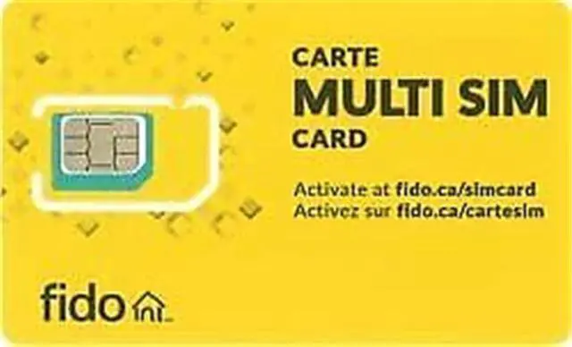 Alt view image 3 of 3 - Fido Sim Card CANADA 4G LTE Multi Sim Card - Nano Micro Standard 3 in 1 Combo Size
