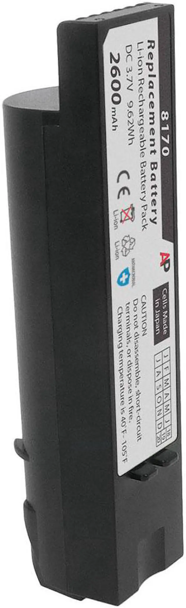 Alt view image 6 of 6 - Replacement Battery for Zebra 8100 Series Scanners (DS8100, DS8170, DS8178, etc) 2600 mAh