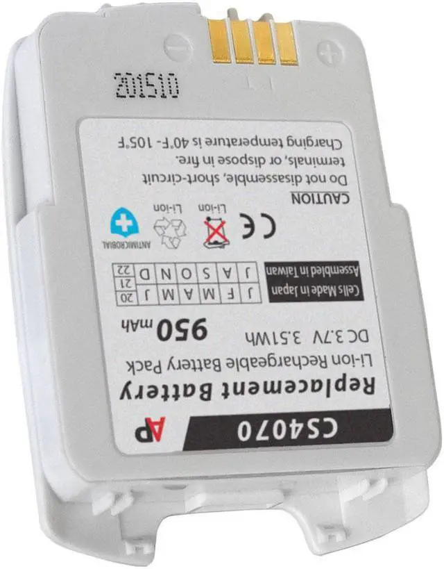 Alt view image 4 of 5 - Replacement Battery for Symbol CS4070 Companion Scanner. 950 mAh 82-97300-02
