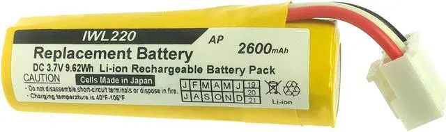 Alt view image 4 of 5 - Replacement battery for Sagem Ingenico iWL220, iWL250, and iWL255 Credit and Debit Terminals. Lithium-ion, 3.7 Volt, 2600 mAh, Japanese Cells