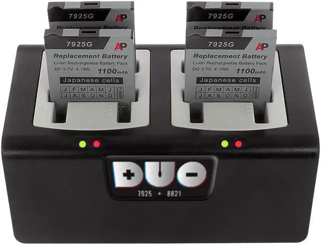Alt view image 3 of 8 - Duo 4-bay Battery Charger compatible with Cisco 8821 and 7925 batteries. Power Supply included