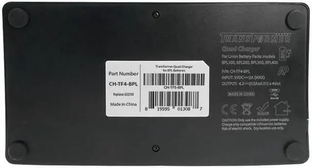 Alt view image 4 of 5 - TransFormer Quad Charger for BPL Batteries: Replaces SpectraLink GCQ100