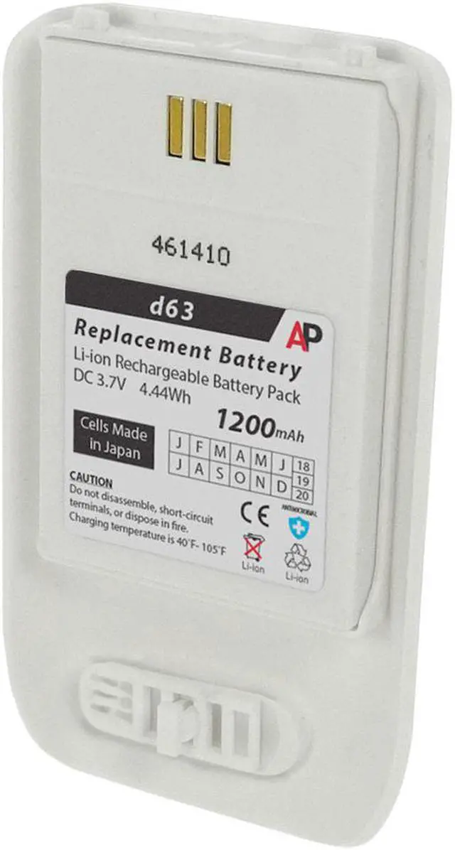 Main image of Replacement Battery for Ascom d63 Phones. 1200 mAh (White)