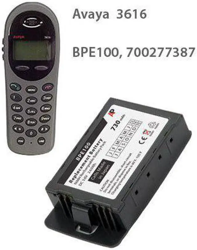 Alt view image 3 of 8 - Replacement BPE100 Battery: Netlink e340, PTE130A, PTE150, IP Touch 300, ...