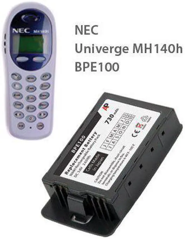 Alt view image 5 of 8 - Replacement BPE100 Battery: Netlink e340, PTE130A, PTE150, IP Touch 300, ...