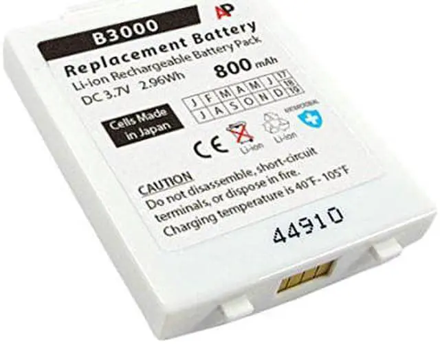 Main image of Replacement Battery for the Vocera Communications Badge B3000: White, 800 mAh.