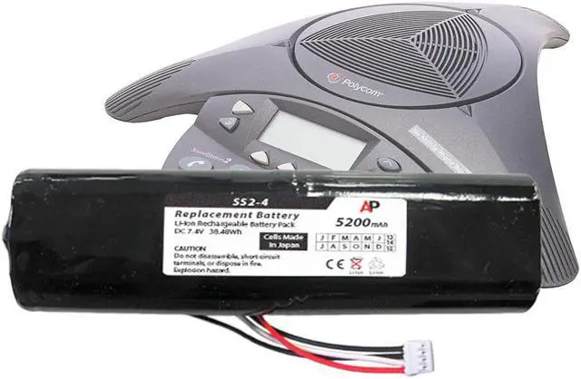Alt view image 5 of 6 - Replacement Battery for Polycom SoundStation 2 and 2W (Extended Capacity)