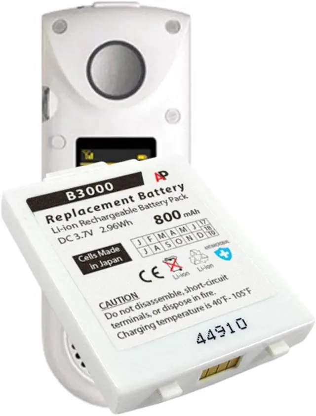 Alt view image 2 of 3 - Replacement Battery for the Vocera Communications Badge B3000: White, 800 mAh.