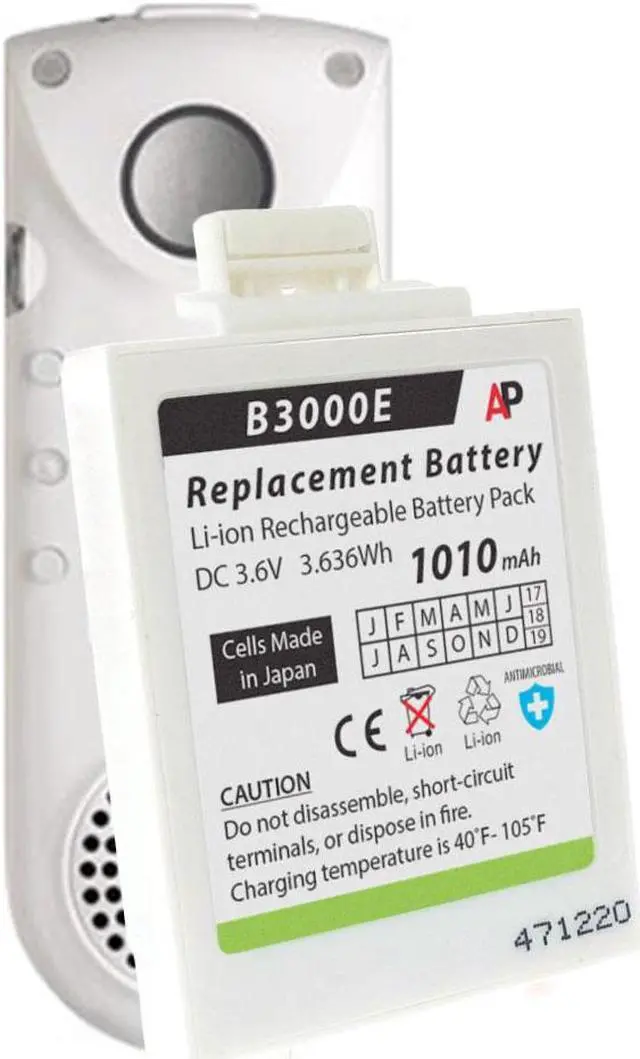 Alt view image 2 of 4 - Extended capacity replacement Battery for the Vocera Communications Badge B3000. 1010 mAh