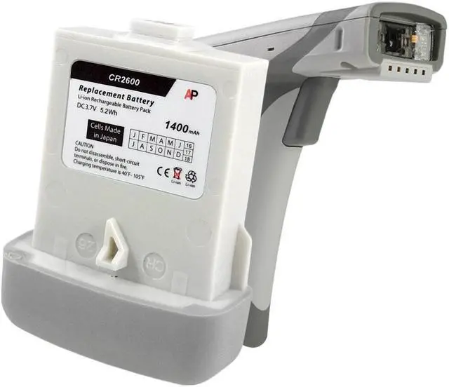 Alt view image 6 of 6 - Replacement Battery for the Code Reader CR2600 scanner. 1400 mAh.