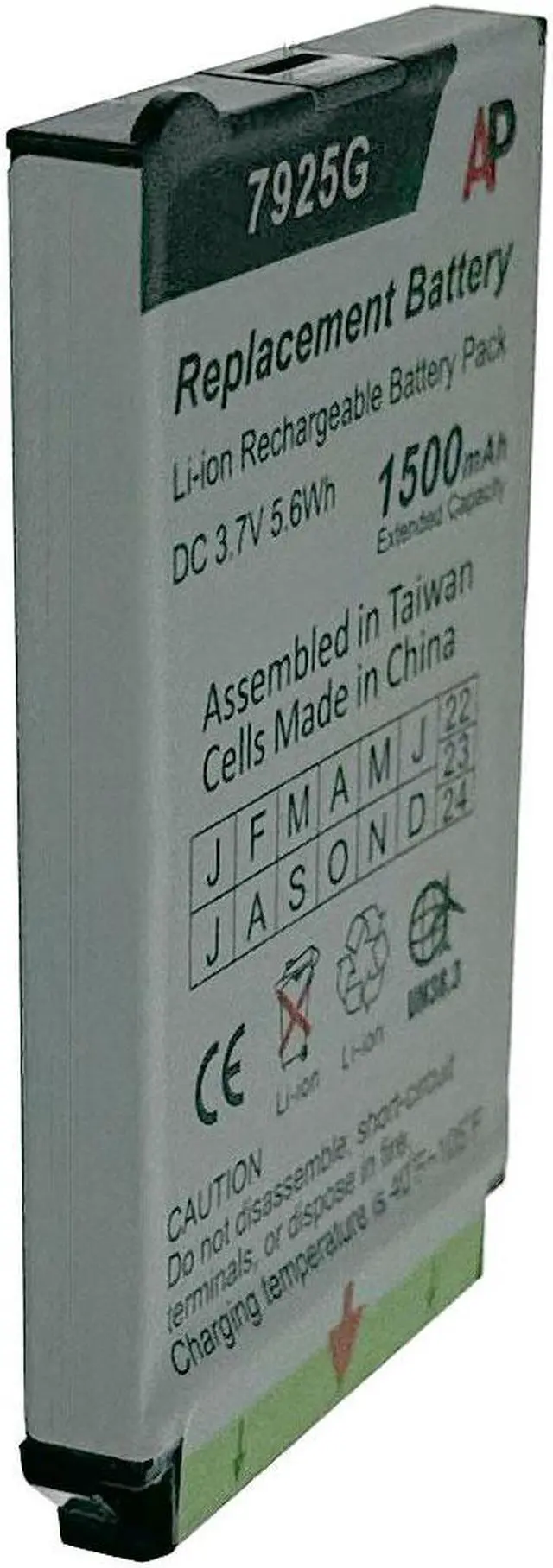 Alt view image 7 of 7 - Replacement Battery for Cisco 7925G & 7926G Phone. Extended Capacity 1500mAh