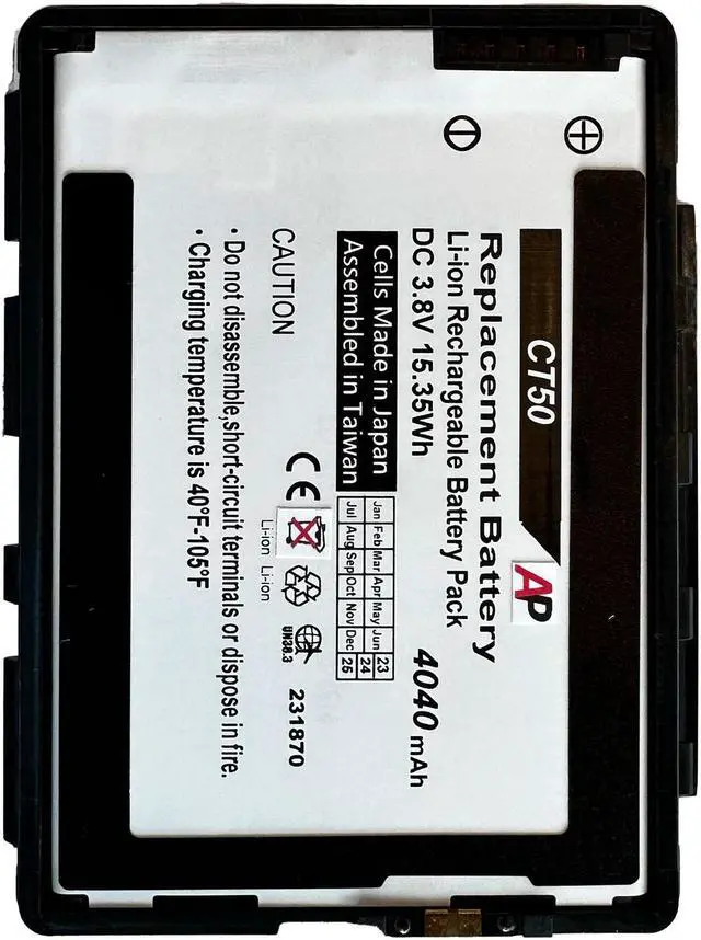 Alt view image 3 of 4 - Replacement Battery for Honeywell / Datalogic Dolphin CT50, CT60 Mobile Computers. 4040 mAh