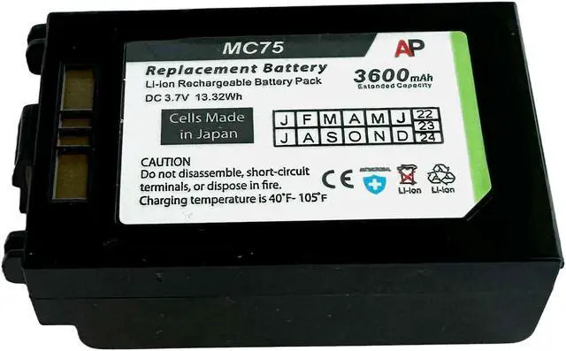 Alt view image 5 of 6 - Replacement Battery for Motorola/Symbol MC75 & MC70 Series. 3600mAh Extended