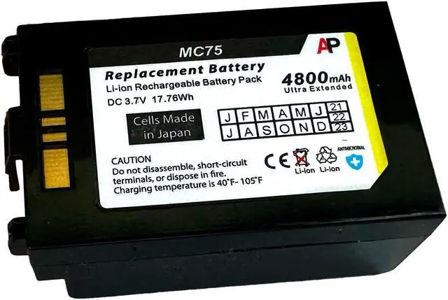 Alt view image 5 of 5 - Replacement Battery for Motorola/Symbol MC75/MC70 Series. 4800mAh Ultra Extended