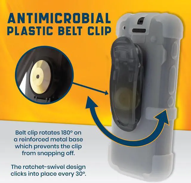 Alt view image 3 of 9 - Silicone Case with Rotating Belt Clip for Cisco 8821 and 8821-EX Phones