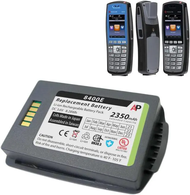Alt view image 6 of 6 - Replacement Battery for Polycom/SpectraLink 8400 Phones. 2350mAh Extended