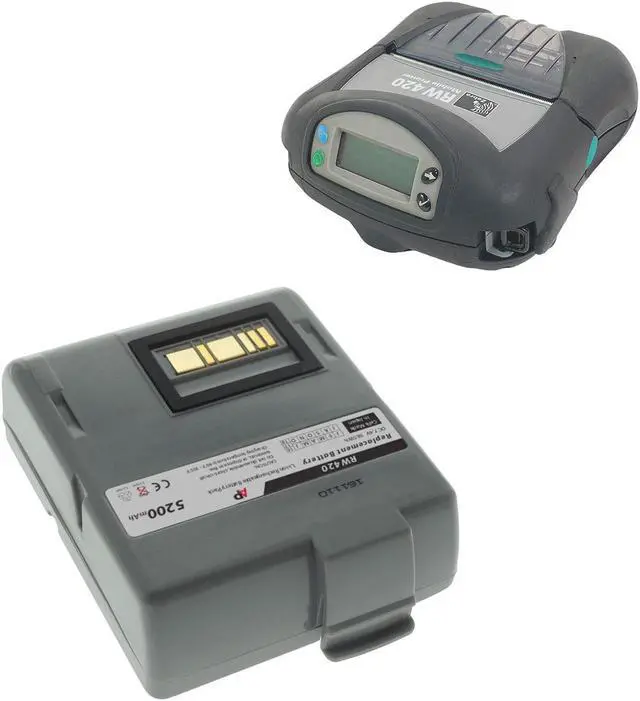 Alt view image 6 of 8 - Replacement Battery for Zebra/Comtec RW420 Barcode Printer. 5200mAh