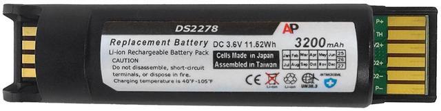 Alt view image 2 of 5 - Replacement Battery for Zebra DS22 and DS2278 Series Barcode Scanners. Li-ion, 3200 mAh, Cells made in Japan.