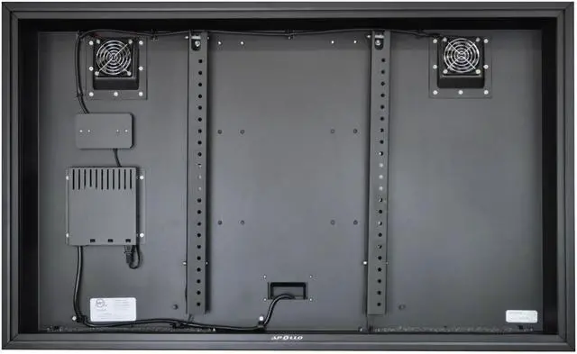 Alt view image 3 of 7 - Apollo 55" Outdoor TV Enclosure For 50" - 55" TVs - AE5550, UV Powdercoated aluminum, Anti-glare safety glass, Temperature controlled airflow, outdoor rated power cord, UL/CSA certified for safety