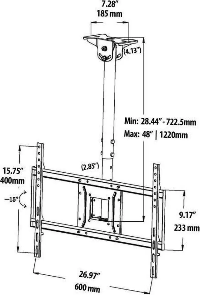 Alt view image 2 of 2 - Apollo Adjustable Height Ceiling Mount CM708