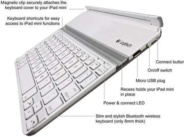 Alt view image 3 of 5 - Logitech Ultrathin Keyboard Mini