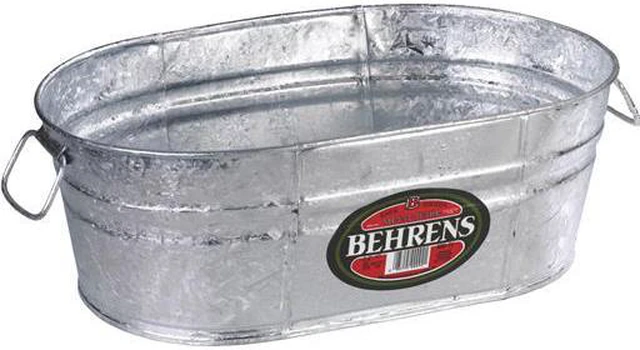 Main image of Behrens 16.25Gal Oval Galv Tub 3-OV Unit: EACH