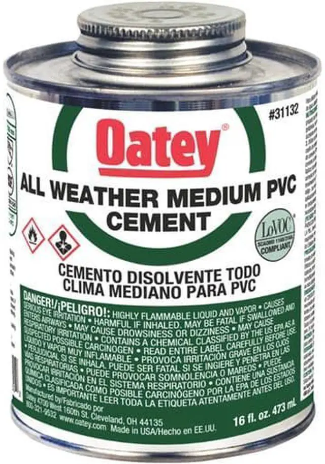 Main image of OATEY 31132 Cement,Low VOC,16 oz.,Clear