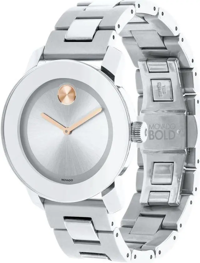 Alt view image 7 of 18 - Movado Bold Ladies Silver Dial Mirror Stainless Steel Swiss Quartz Watch 3600084