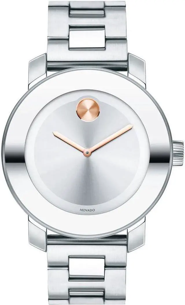 Alt view image 8 of 18 - Movado Bold Ladies Silver Dial Mirror Stainless Steel Swiss Quartz Watch 3600084