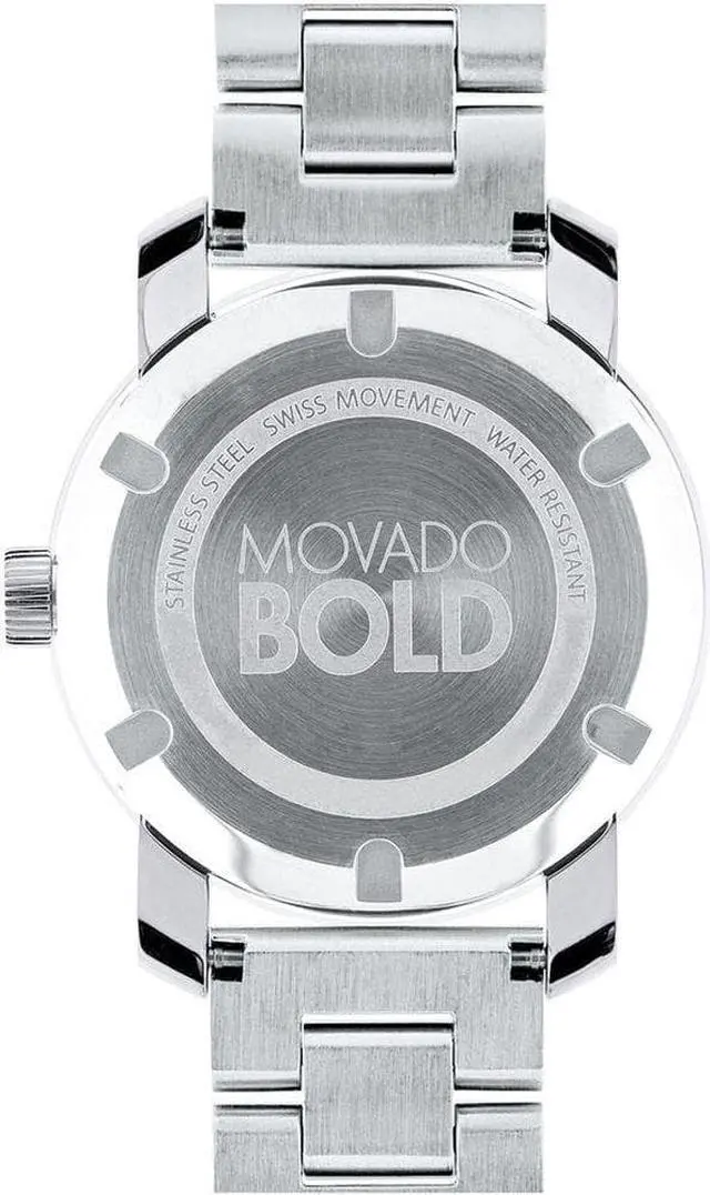 Alt view image 9 of 18 - Movado Bold Ladies Silver Dial Mirror Stainless Steel Swiss Quartz Watch 3600084