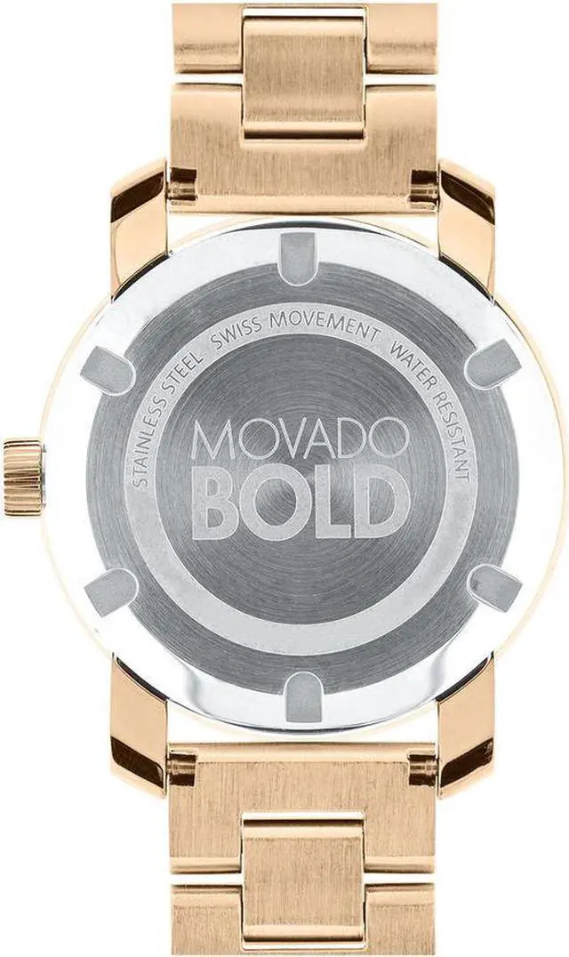Alt view image 9 of 20 - Movado Bold Ladies Crystal Rose Gold Tone Bracelet Swiss Quartz Watch 3600086