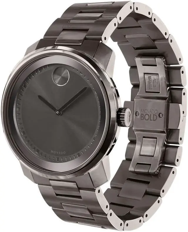 Alt view image 2 of 14 - Movado Bold Mens Grey ION Plated Stainless Steel Band Swiss Quartz Watch 3600259