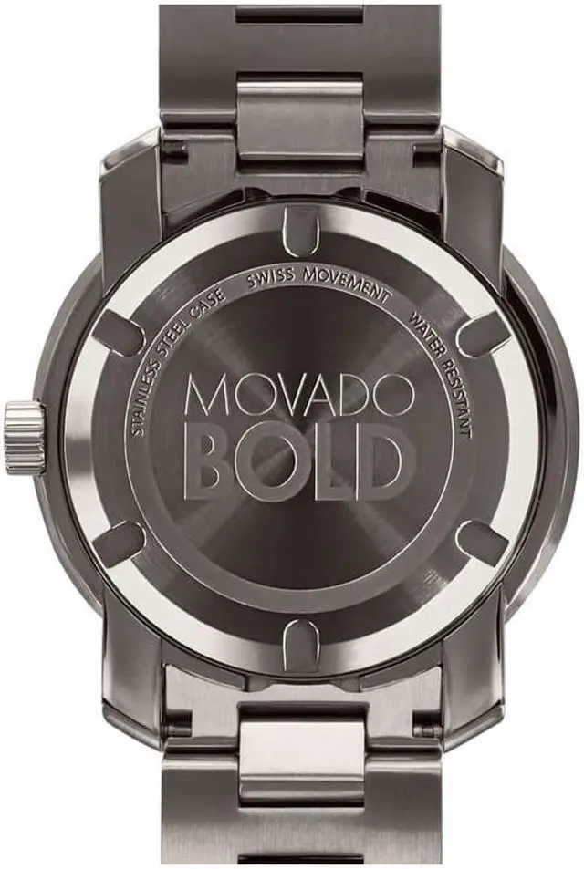 Alt view image 4 of 14 - Movado Bold Mens Grey ION Plated Stainless Steel Band Swiss Quartz Watch 3600259