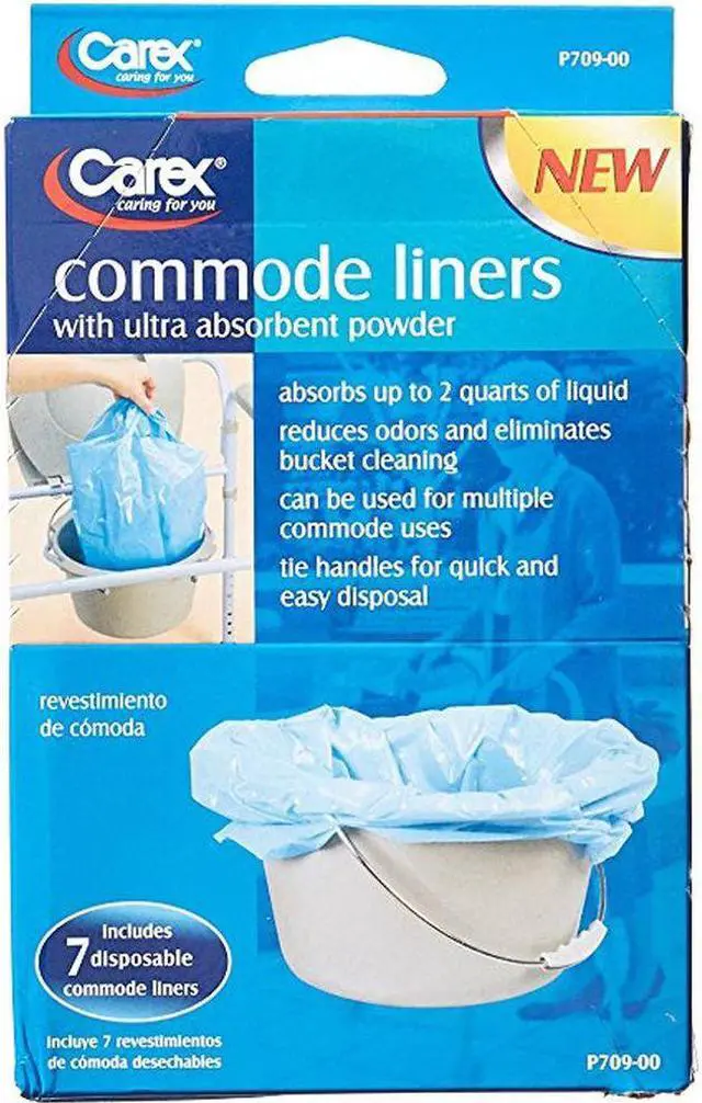 Alt view image 2 of 10 - Compass Health P70900 Carex Commode Liners