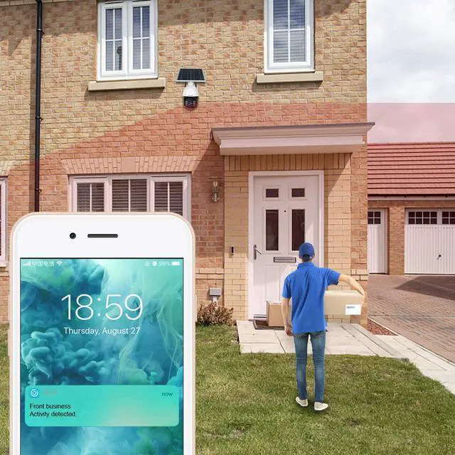 Alt view image 4 of 7 - 4G Outdoor PTZ Security Camera with Solar Panel 1080P Waterproof Wireless IP Dome Cam Pan/Title Camera Night Vision PIR Motion Detection Two-Way Audio Cloud/SD Card Storage