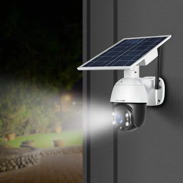 Alt view image 6 of 7 - 4G Outdoor PTZ Security Camera with Solar Panel 1080P Waterproof Wireless IP Dome Cam Pan/Title Camera Night Vision PIR Motion Detection Two-Way Audio Cloud/SD Card Storage
