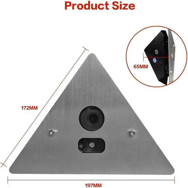 Alt view image 2 of 7 - H.265 3840x2160P 8.0MP (4K) IP Network NightVision Corner Mountable Camera 12VDC Support Audio P2P, Mobile Phone View. Prefect for Elevator, Inside Room. with PoE Function