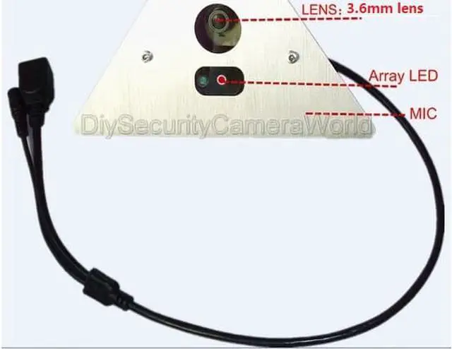 Alt view image 3 of 6 - 1920 x 1080 HD IP Corner Mount Security Camera 3.6mm Wide Angle Lens, Array LED, Built-in microphone,P2P, ONVIF, Mobile Phone View. Prefect for Elevator, Inside Room