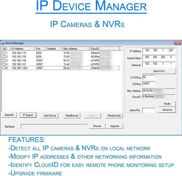 Alt view image 6 of 6 - 1080P 2MP HD IP PoE Hidden/Spy Security Camera With Built-In MICROPHONE: 3.7mm Wide Angle Lens, 48x 940nm "Invisible" IR LEDs For Nightvision, ONVIF Certified, P2P/Mobile View