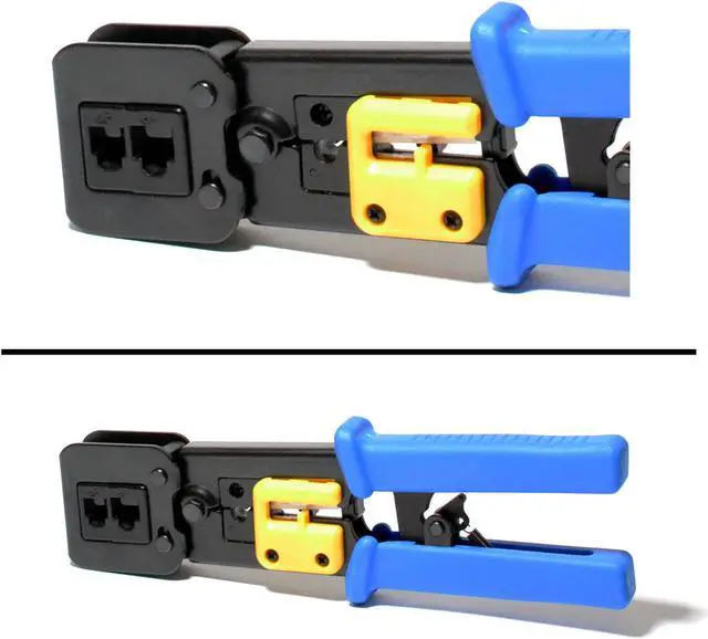 Alt view image 6 of 7 - RJ45 Cat5e Cat6 Connector Crimping Tool End Pass Through Crimp Cutter (6082R)