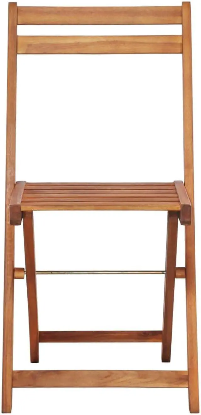 Alt view image 3 of 11 - vidaXL Folding Patio Bar Chairs 2 Pcs Outdoor Bar Lawn Chair Solid Wood Acacia