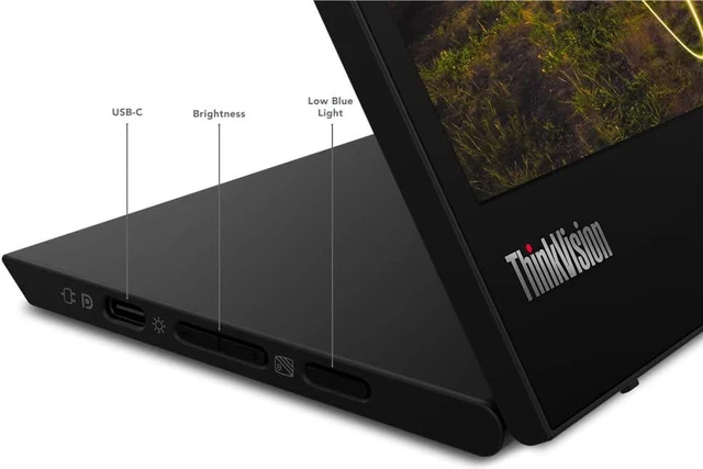 Alt view image 2 of 3 - Lenovo ThinkVision M15 - LED monitor - 15" (15.6" viewable) - portable - 1920 x 1080 Full HD (1080p) @ 60 Hz - IPS - 250